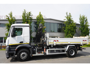 Dropside/ Flatbed truck, Crane truck MERCEDES-BENZ Arocs 1833 / 87,000 km!!! / Hds HIAB X-DUO 128 B-2 / three-sided tipper: picture 5