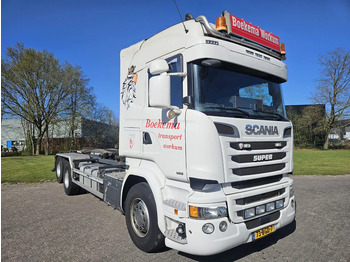 Interior photo 1: Container transporter/ Swap body truck Scania R520 6X2 Retarder King o/t Road V8