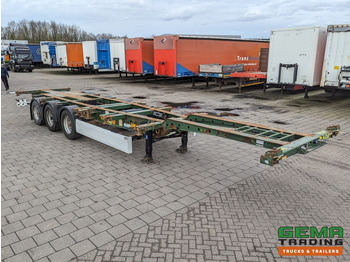 Container transporter/ Swap body semi-trailer Krone SD 27 3-Assen BPW RearSlider - DrumBrakes - 5280kg: picture 4