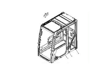 Door and parts CATERPILLAR