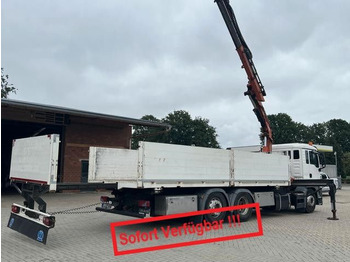 Dropside/ Flatbed truck, Crane truck MAN TGS26400-6x2 LL/ TEREX 165 - EA3: picture 3