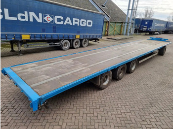 Dropside/ Flatbed trailer Van Hool 13.60 M LONG - 1 M HIGH - SUPER SINGLE TIRES - DRUM BRAKES: picture 4