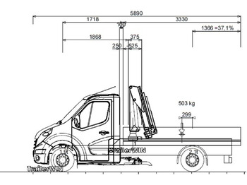 RENAULT Master L2H1 (neues Mod.) Alupritsche m. Kran leasing RENAULT Master L2H1 (neues Mod.) Alupritsche m. Kran: picture 1