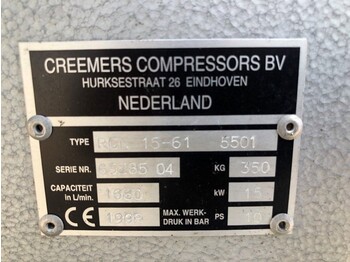 Air compressor Creemers RCN 15-61 15 kW 1660 Liter/min 15 bar schroefcompressor: picture 4