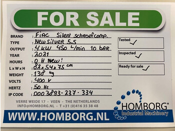 New Air compressor Fiac New Silver 5.5 Silent 4 kW 450 L / min 10 Bar Elektrische Schroefcompressor: picture 2
