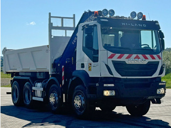 Tipper, Crane truck Iveco TRAKKER 450 * FASSI F215A.0.22 + FUNK / 8x4 *TOP: picture 4
