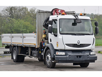 Crane truck, Dropside/ Flatbed truck Renault MIDLUM 220 DXI *PRITSCHE 7,35m * KRAN + FUNK: picture 3