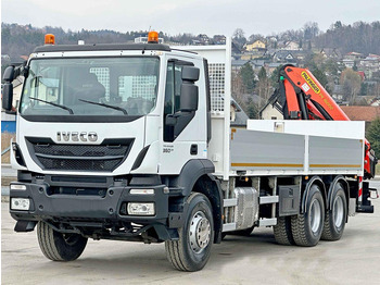 Dropside/ Flatbed truck, Crane truck Iveco TRAKKER 360 * PRITSCHE 6,80* PK 16002 B+FUNK*6x4: picture 4