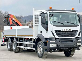 Dropside/ Flatbed truck, Crane truck Iveco TRAKKER 360 * PRITSCHE 6,80* PK 16002 B+FUNK*6x4: picture 3