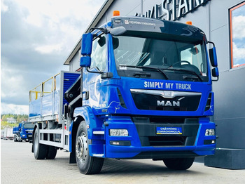 Dropside/ Flatbed truck, Crane truck MAN TGM TGL TGS 18.250: picture 2