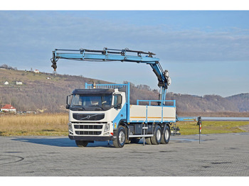 Dropside/ Flatbed truck, Crane truck Volvo FM 410: picture 2