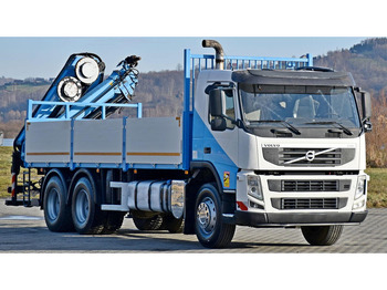 Dropside/ Flatbed truck, Crane truck Volvo FM 410: picture 3