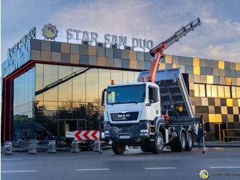 Tipper MAN  TGS 26.360 6x6 PALFINGER PK 18001 EH Crane Kipe: picture 4