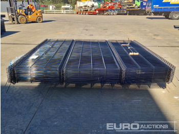 Construction equipment Unused Galvanised & Powder Coated Heavy Duty (5mm) Wire Mesh Fencing, 25 x H2.4m x W2.2m Panels, 26 x 60mm x 60mm x3m Posts, with Fittings (Black): picture 2 Construction equipment Unused Galvanised & Powder Coated Heavy Duty (5mm) Wire Mesh Fencing, 25 x H2.4m x W2.2m Panels, 26 x 60mm x 60mm x3m Posts, with Fittings (Black): picture 2