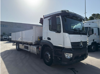 Dropside/ Flatbed truck, Crane truck MERCEDES BENZ 18.30 Antos E6 (Platform and Grave): picture 2