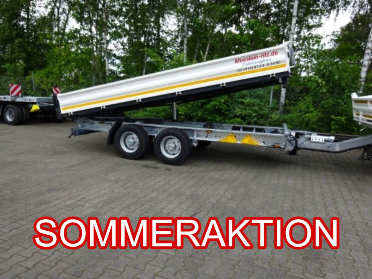 Möslein TTD 11 Weiß neuer Tandem 3- Seitenkipper Tieflader-- Neufahrzeug -- - Tipper trailer: picture 1 Möslein TTD 11 Weiß neuer Tandem 3- Seitenkipper Tieflader-- Neufahrzeug -- - Tipper trailer: picture 1