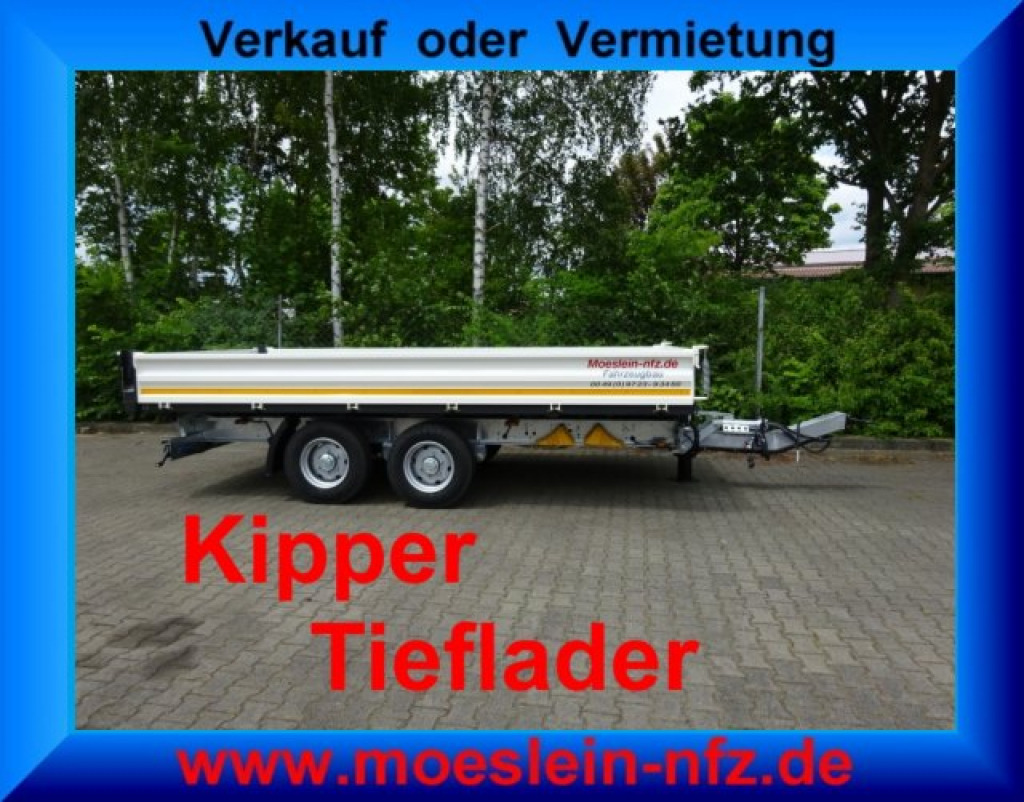 Möslein TTD 11 Weiß  neuer Tandem 3- Seitenkipper Tieflader-- Neufahrzeug -- - Tipper trailer: picture 1 Möslein TTD 11 Weiß  neuer Tandem 3- Seitenkipper Tieflader-- Neufahrzeug -- - Tipper trailer: picture 1