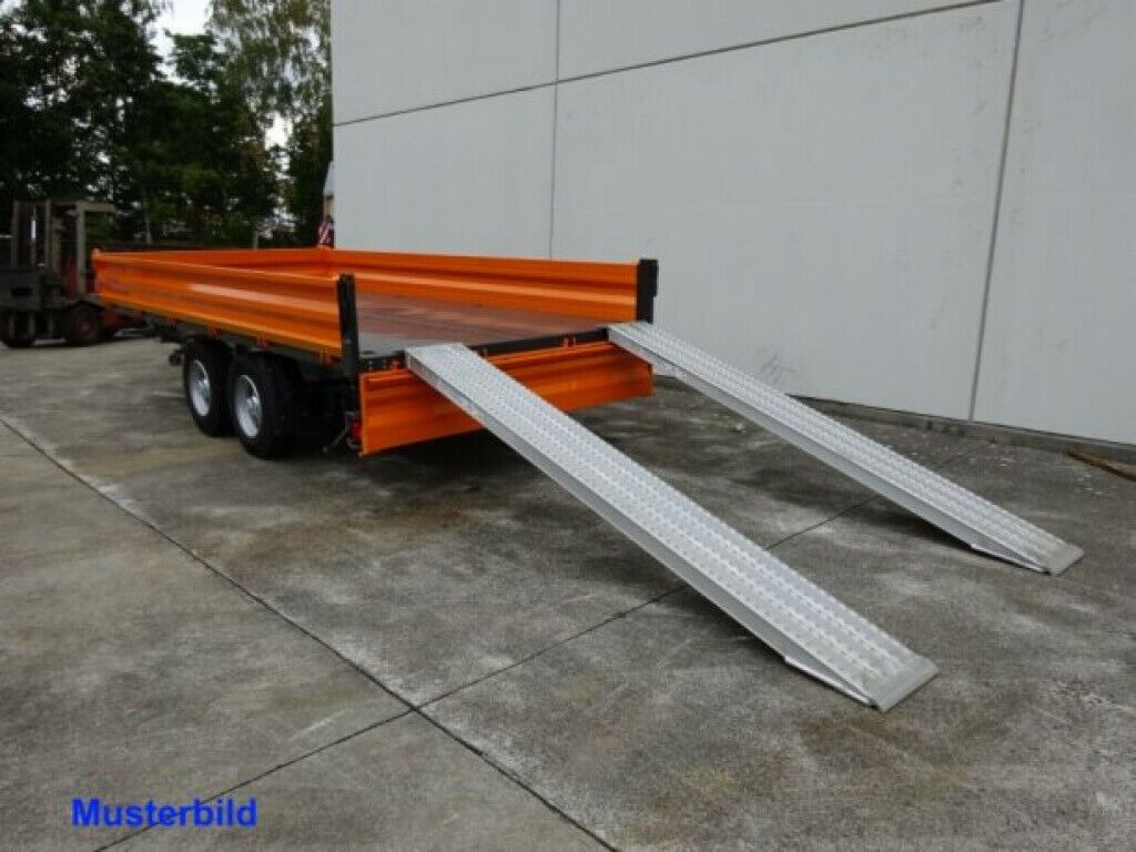 Tipper trailer Möslein  neuer Tandem 3- Seitenkipper Tieflader-- Neufah: picture 12