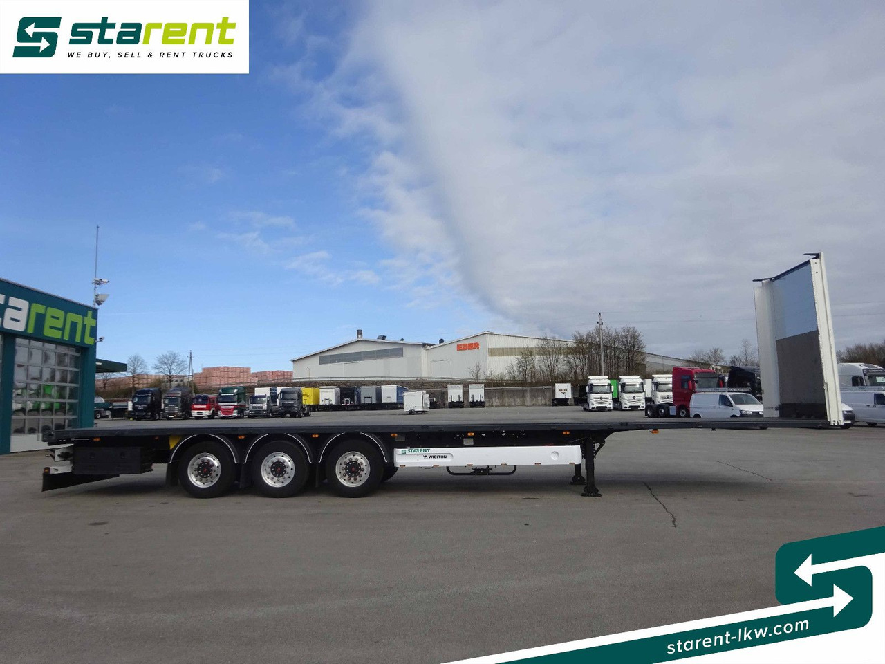 Wielton Tautliner Plateu, Liftachse 1 & 3 Achse - Dropside/ Flatbed semi-trailer: picture 4 Wielton Tautliner Plateu, Liftachse 1 & 3 Achse - Dropside/ Flatbed semi-trailer: picture 4
