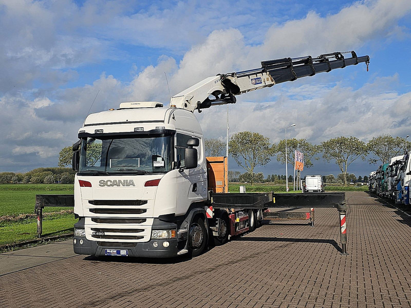 Scania R490 - Dropside/ Flatbed truck, Crane truck: picture 2 Scania R490 - Dropside/ Flatbed truck, Crane truck: picture 2