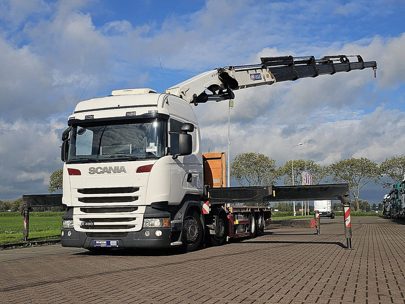 Scania R490 - Dropside/ Flatbed truck, Crane truck: picture 1 Scania R490 - Dropside/ Flatbed truck, Crane truck: picture 1