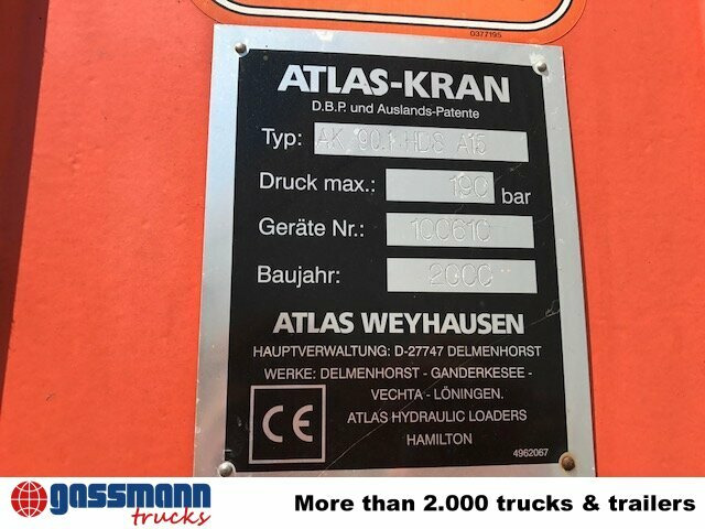 Loader crane ATLAS AK 90.1 HDS A15, Funk, 20x VORHANDEN!: picture 7 Loader crane ATLAS AK 90.1 HDS A15, Funk, 20x VORHANDEN!: picture 7