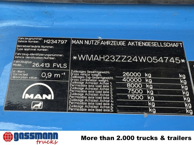 Skip loader truck MAN TGA 26.410 6X2/4 BL, Vorlauf Lenk-Liftachse,: picture 13 Skip loader truck MAN TGA 26.410 6X2/4 BL, Vorlauf Lenk-Liftachse,: picture 13