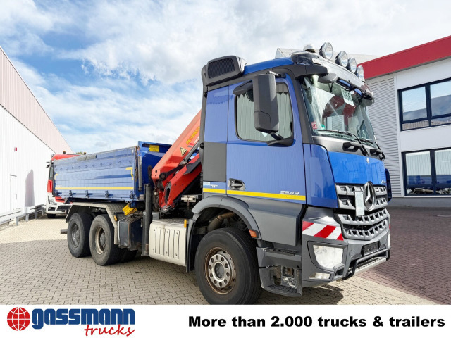Tipper, Crane truck Mercedes-Benz Arocs 2643 K 6x4, Kran Palfinger PK13001-K B,: picture 10