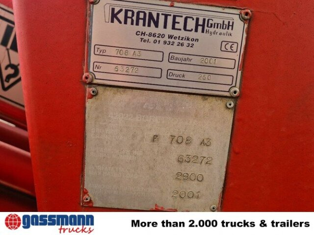 Dropside/ Flatbed semi-trailer SCHELLING 504 H 22 mit Kran Ferrari 708, 7m/t: picture 7