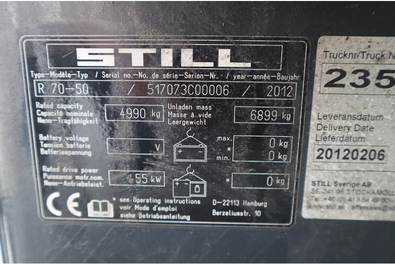 Forklift Still RX70-50 | TRIPLEX | SIDESHIFT | POSITIONERS | GOOD CONDITION: picture 18