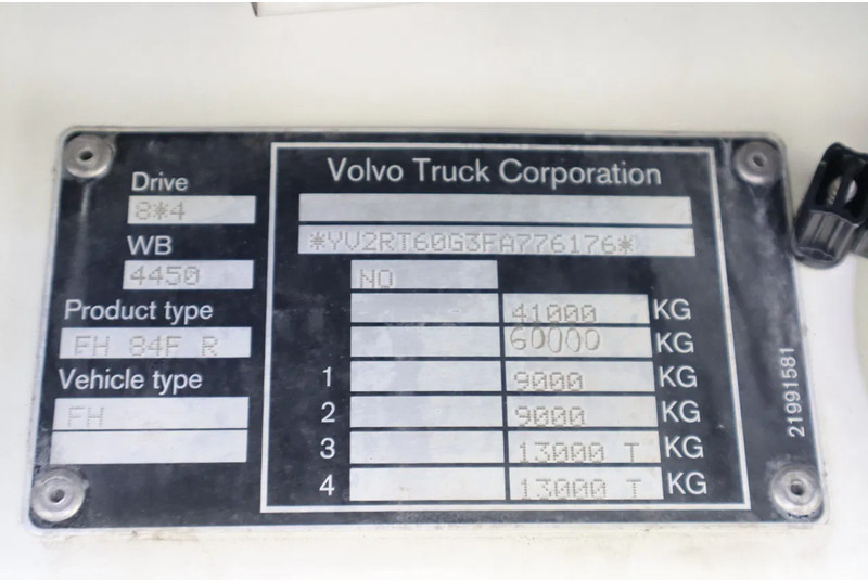 Volvo FH 540 | 8X4 | BIG AXLES | RETARDER | EURO 6 leasing Volvo FH 540 | 8X4 | BIG AXLES | RETARDER | EURO 6: picture 20