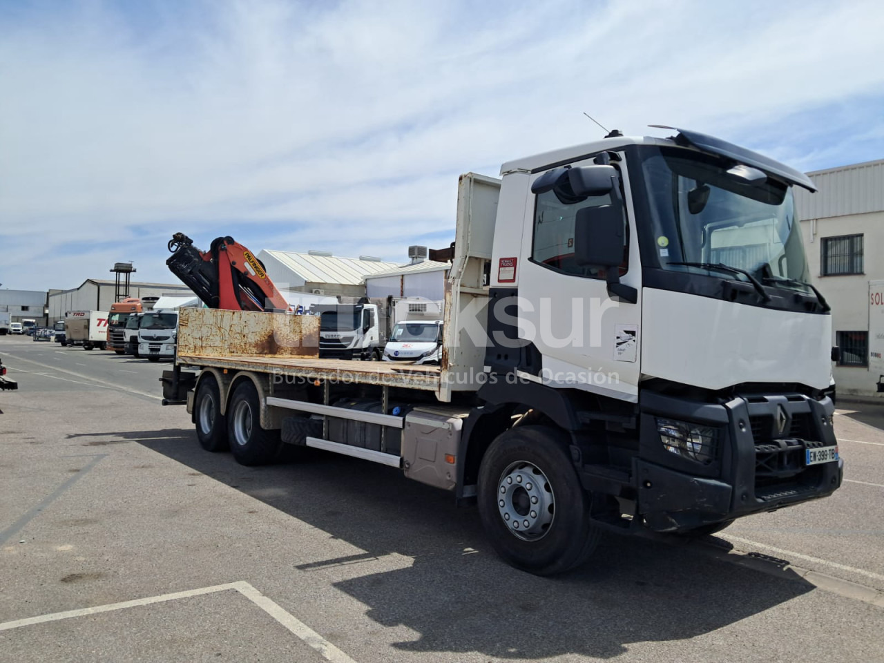 RENAULT C380.26 - Dropside/ Flatbed truck, Crane truck: picture 2 RENAULT C380.26 - Dropside/ Flatbed truck, Crane truck: picture 2
