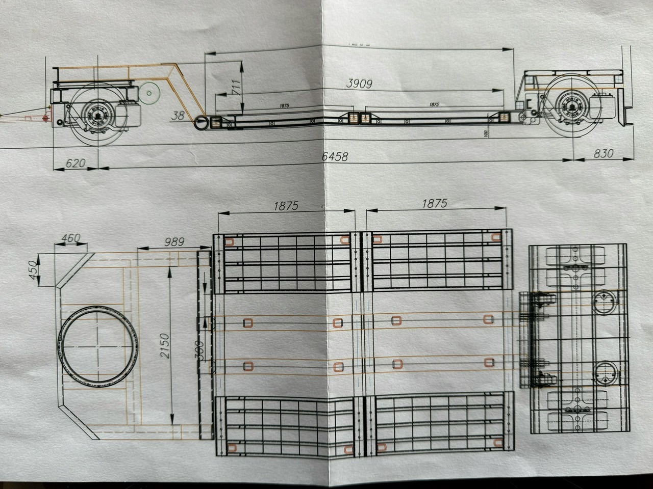 EMTECH 2 osiowa PCN 18 TIEFBETT Zagłębiana Rozciągana Oś Skrętna UNIKAT - Low loader semi-trailer: picture 4 EMTECH 2 osiowa PCN 18 TIEFBETT Zagłębiana Rozciągana Oś Skrętna UNIKAT - Low loader semi-trailer: picture 4