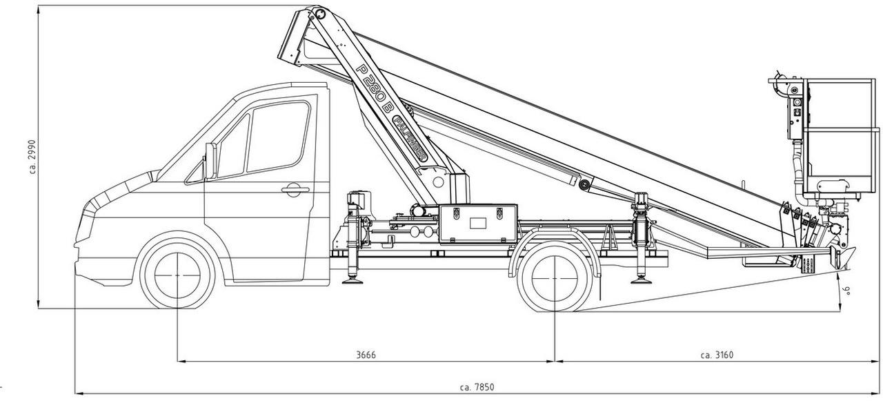 Truck mounted aerial platform Mercedes Sprinter Zwyżka Podnośnik Koszowy PALFINGER P280 B UDT: picture 11 Truck mounted aerial platform Mercedes Sprinter Zwyżka Podnośnik Koszowy PALFINGER P280 B UDT: picture 11