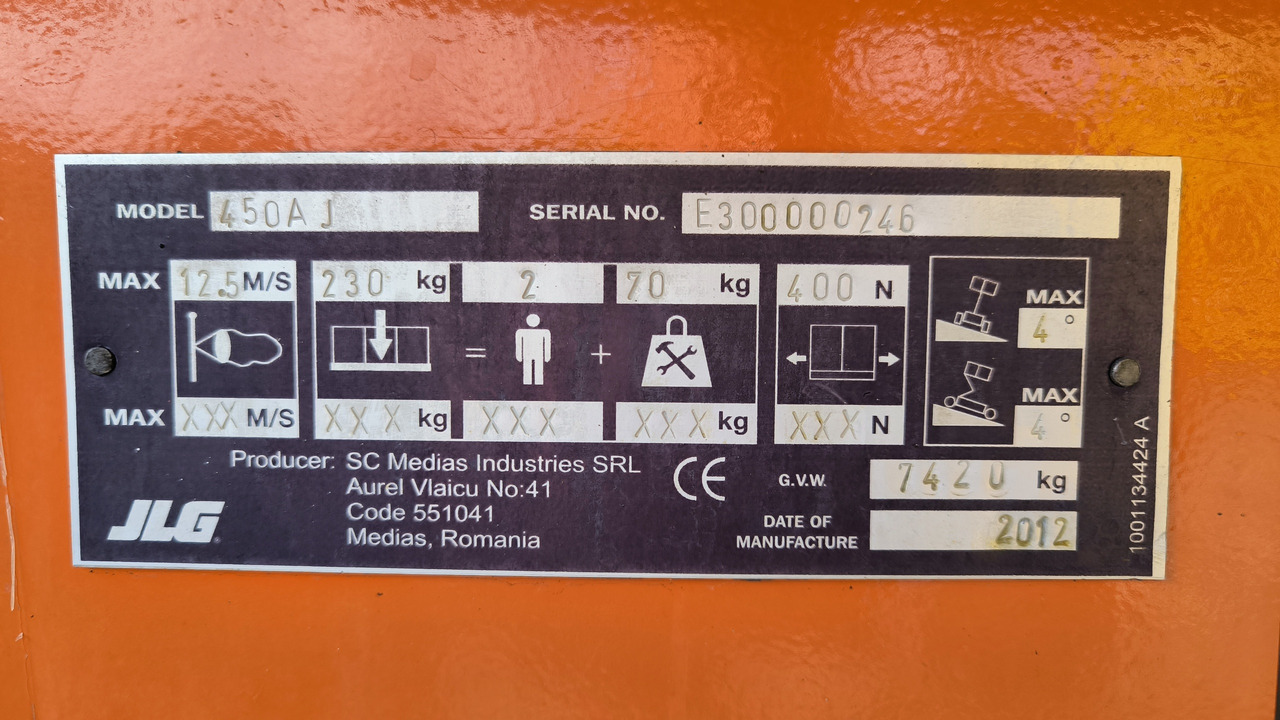 JLG 450 AJ leasing JLG 450 AJ: picture 8 JLG 450 AJ leasing JLG 450 AJ: picture 8