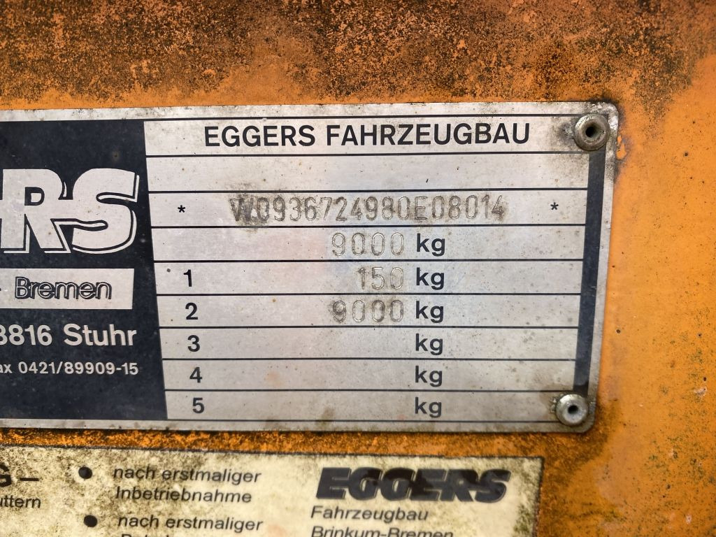Eggers ZX 9E Anhänger für Ballastgewichte | BPW - Dropside/ Flatbed trailer: picture 3 Eggers ZX 9E Anhänger für Ballastgewichte | BPW - Dropside/ Flatbed trailer: picture 3
