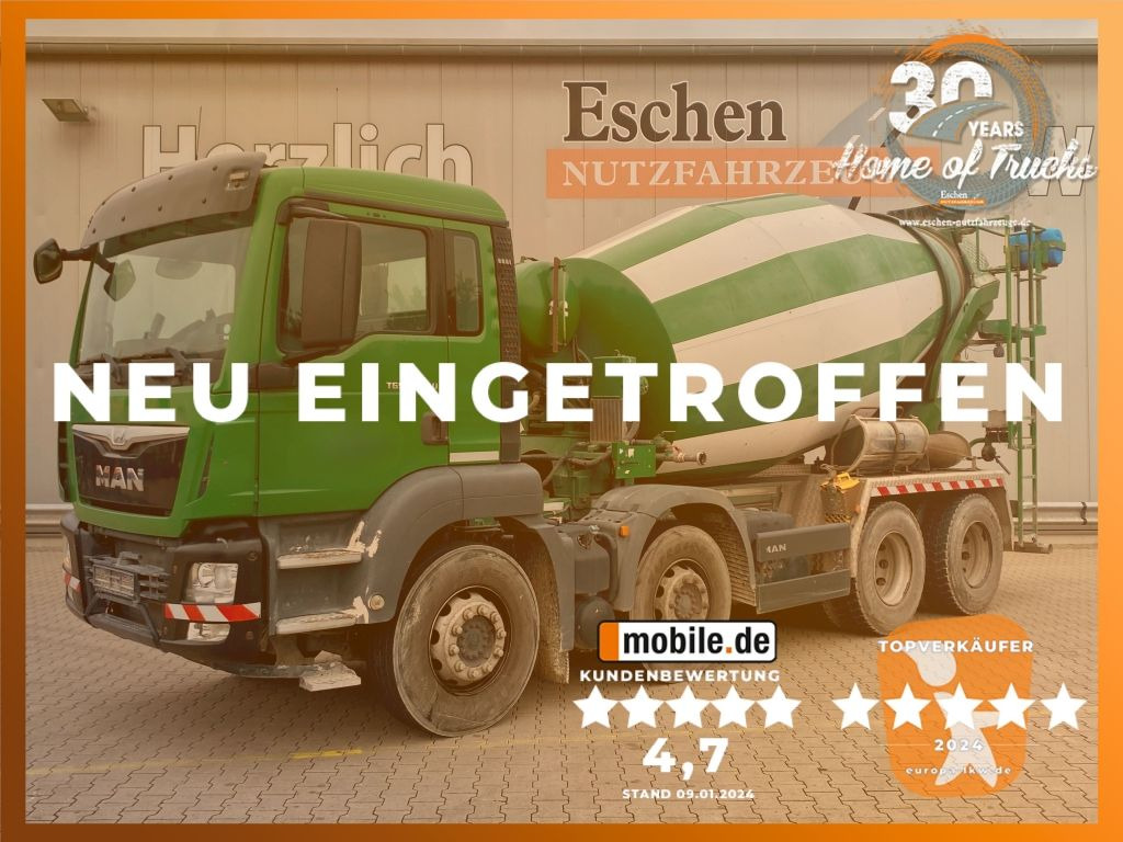 Concrete mixer truck MAN TGS 32.360 8x4 BB | 9m³ Stetter*Navigation*Klima: picture 1