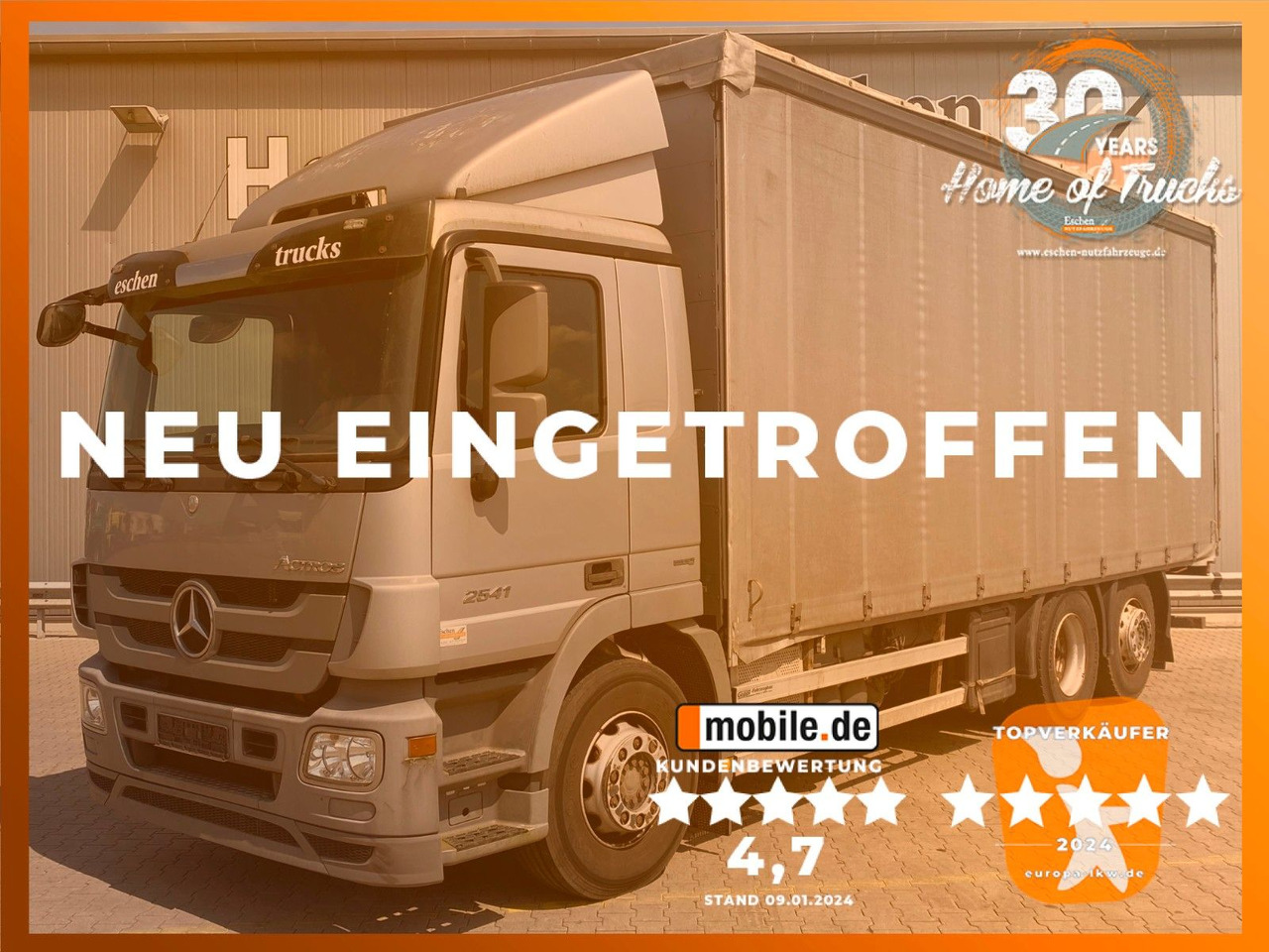 Mercedes-Benz Actros 2541| beidseitig Gardine*Edscha*AHK*Klima - Curtainsider truck: picture 1 Mercedes-Benz Actros 2541| beidseitig Gardine*Edscha*AHK*Klima - Curtainsider truck: picture 1