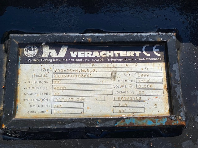 Verachtert VRG 25 - Grapple for Construction machinery: picture 5 Verachtert VRG 25 - Grapple for Construction machinery: picture 5