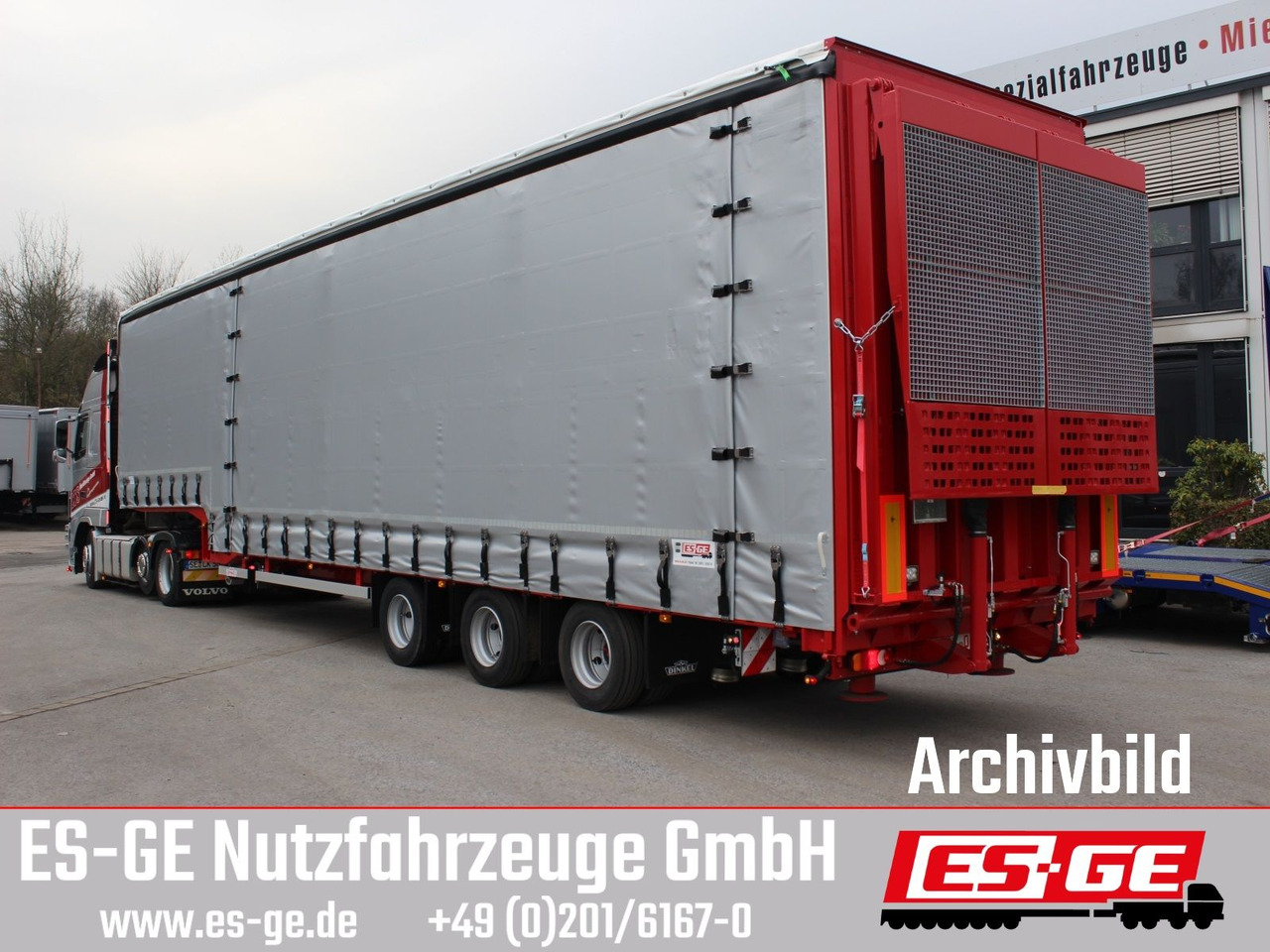Dinkel 3-Achs-Jumbotieflader - 2tlg. Rampen - Low loader semi-trailer: picture 1 Dinkel 3-Achs-Jumbotieflader - 2tlg. Rampen - Low loader semi-trailer: picture 1