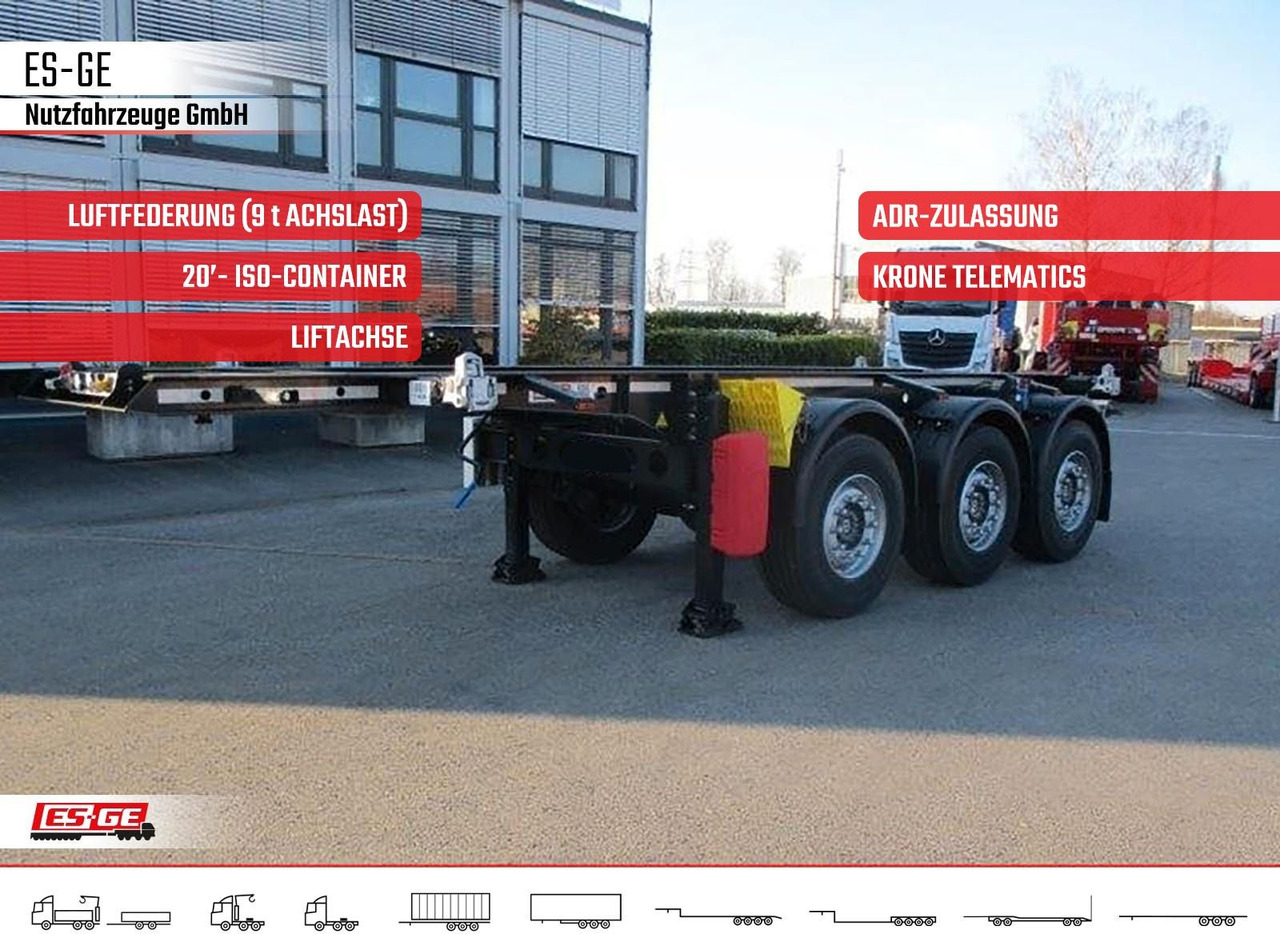 Krone 3-Achs-Containerchassis 20' - Container transporter/ Swap body semi-trailer: picture 1 Krone 3-Achs-Containerchassis 20' - Container transporter/ Swap body semi-trailer: picture 1