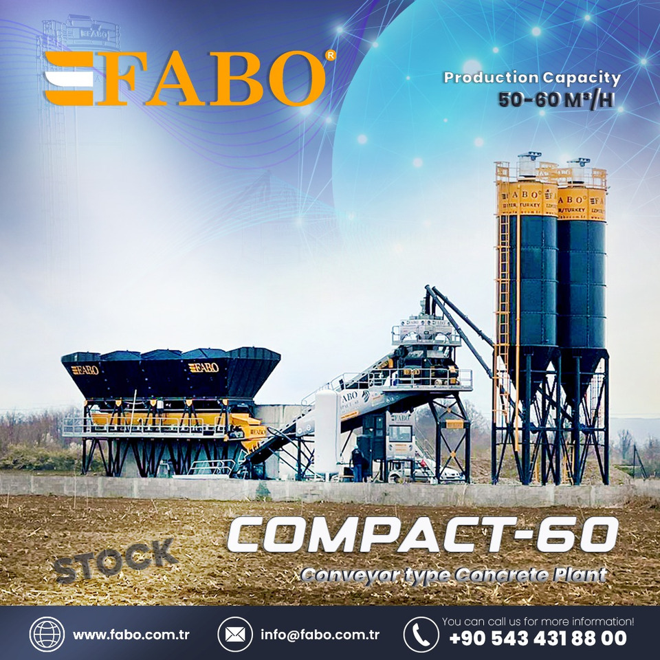 FABO COMPACT-60 CONCRETE PLANT | CONVEYOR TYPE - Concrete plant: picture 1 FABO COMPACT-60 CONCRETE PLANT | CONVEYOR TYPE - Concrete plant: picture 1
