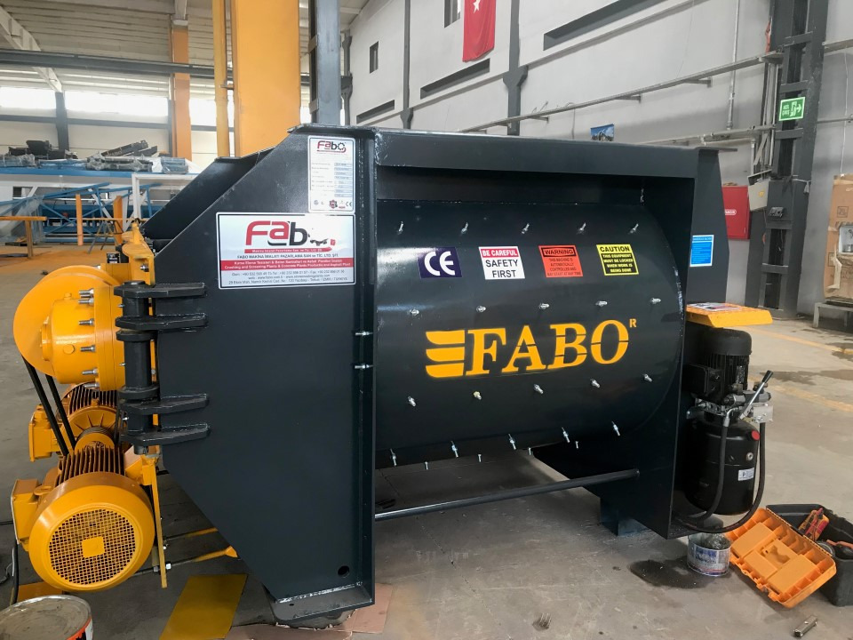 FABO twin shaft mixer - Concrete mixer: picture 1 FABO twin shaft mixer - Concrete mixer: picture 1