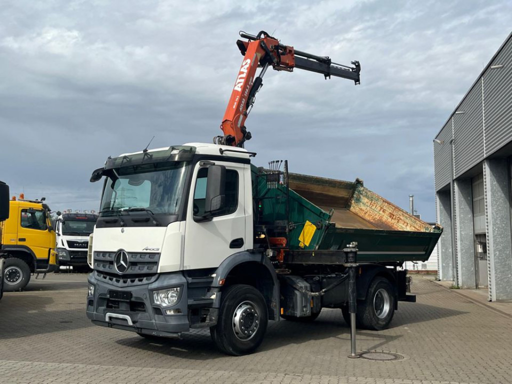 MERCEDES-BENZ Arocs 1835 K 2-Achs Kipper Kran Atlas 126.3 - Tipper, Crane truck: picture 1 MERCEDES-BENZ Arocs 1835 K 2-Achs Kipper Kran Atlas 126.3 - Tipper, Crane truck: picture 1