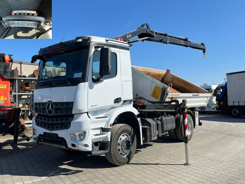 Mercedes-Benz Arocs 1840 K 2-Achs Kipper Kran Funk - Tipper, Crane truck: picture 1 Mercedes-Benz Arocs 1840 K 2-Achs Kipper Kran Funk - Tipper, Crane truck: picture 1
