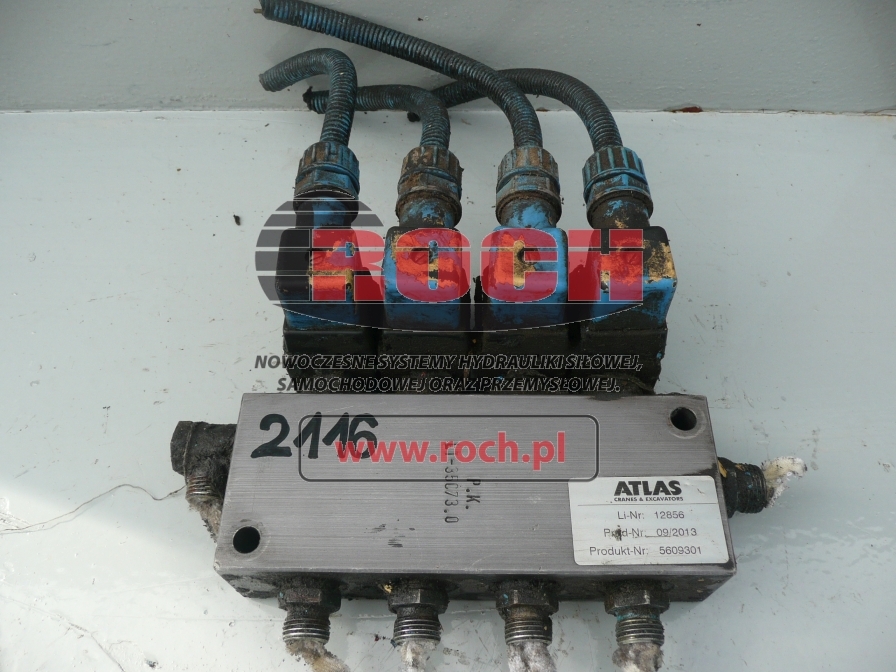 ATLAS 5609301 LI 12856 LT-35C73.0 - 4 SEKCYJNY + 5002253 24VDC 14W - Hydraulic valve for Wheel excavator: picture 1 ATLAS 5609301 LI 12856 LT-35C73.0 - 4 SEKCYJNY + 5002253 24VDC 14W - Hydraulic valve for Wheel excavator: picture 1