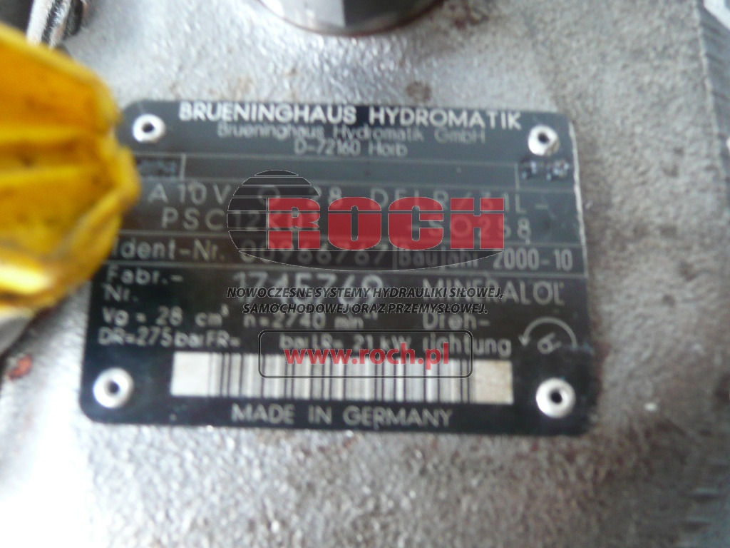 BRUENINGHAUS HYDROMATIK A10VO28DFLR/31L-PSC12K01-S0258 00966767 - Hydraulic pump: picture 1 BRUENINGHAUS HYDROMATIK A10VO28DFLR/31L-PSC12K01-S0258 00966767 - Hydraulic pump: picture 1