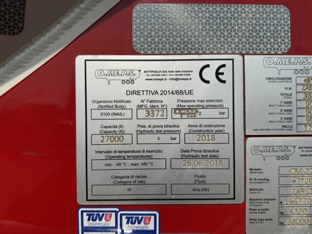 O.ME.P.S Silo Auflieger 27 m³ 3 Achs leasing O.ME.P.S Silo Auflieger 27 m³ 3 Achs: picture 13 O.ME.P.S Silo Auflieger 27 m³ 3 Achs leasing O.ME.P.S Silo Auflieger 27 m³ 3 Achs: picture 13