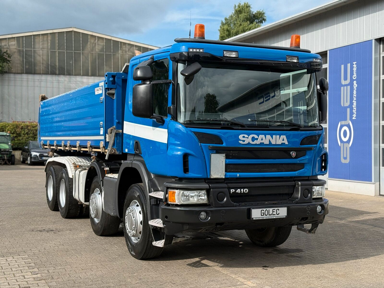 Scania P 410 8x4 Dreiseitenkipper DAUTEL - Tipper: picture 1 Scania P 410 8x4 Dreiseitenkipper DAUTEL - Tipper: picture 1