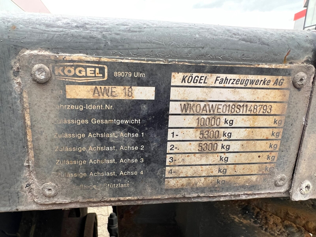 Kögel AWE 18 AWE 18, Ex-Fahrschule - Chassis trailer: picture 4 Kögel AWE 18 AWE 18, Ex-Fahrschule - Chassis trailer: picture 4